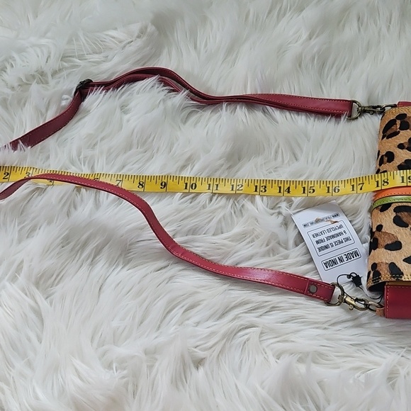 Folklore Couture Multi-Colored Leopard Print Crossbody NWT - Picture 12 of 13